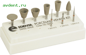 0390 - Porcelain Veneer Kit - полир.набор для обработки винировEdenta 0390 - Porcelain Veneer Kit - полир.набор для обработки винировEdenta